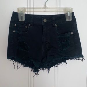 American Eagle Outfitters Hi-Rise Festival Shorts in Black